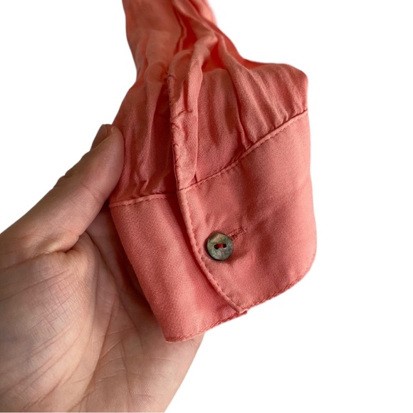 *DONATING SOON* Maeve | Size 2 orange/pink Laiken Henley Popover Top - Picture 3 of 7